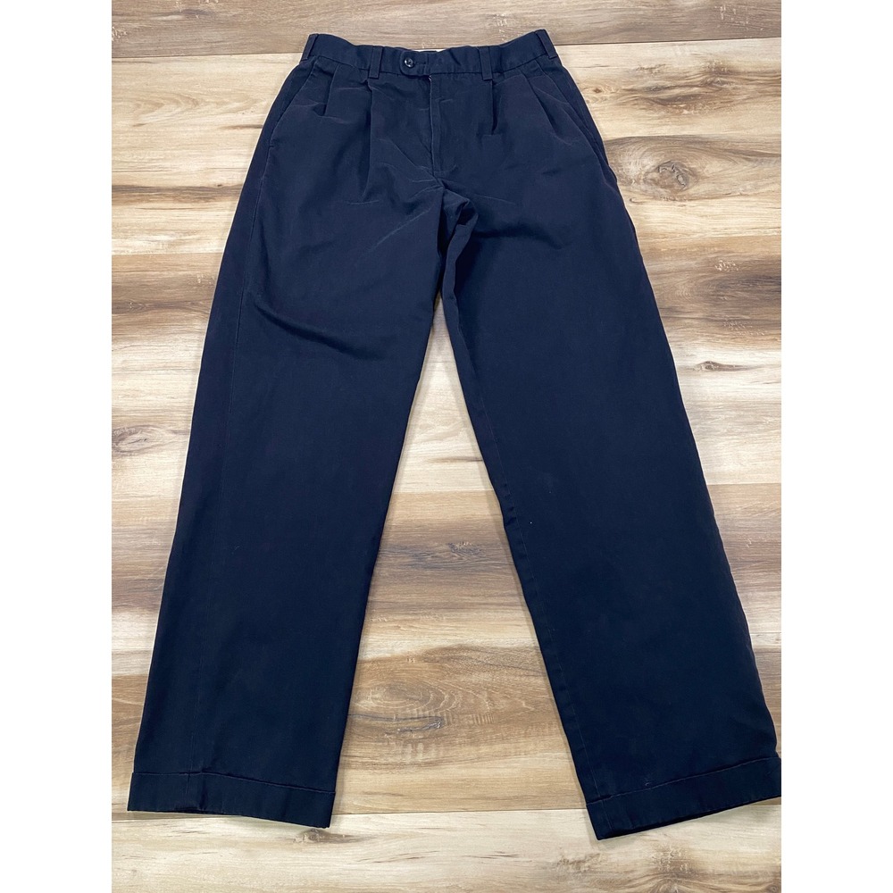 Vintage 90s Perry Ellis Portfolio Pants Mens 32x34 Pleated High Waist Black